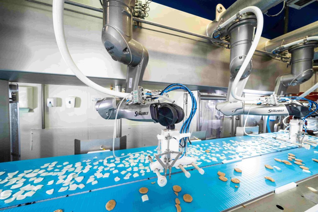 PINTRO Pick and Skewer automatische brochette machine grijper PINTRO Pick and Skewer automatische brochette machine grijper