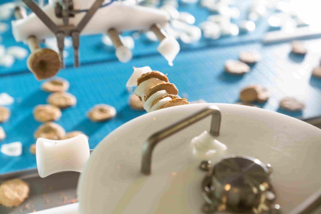 PINTRO Pick and Skewer shashlick machine automatisatie PINTRO Pick and Skewer shashlick machine automatisatie