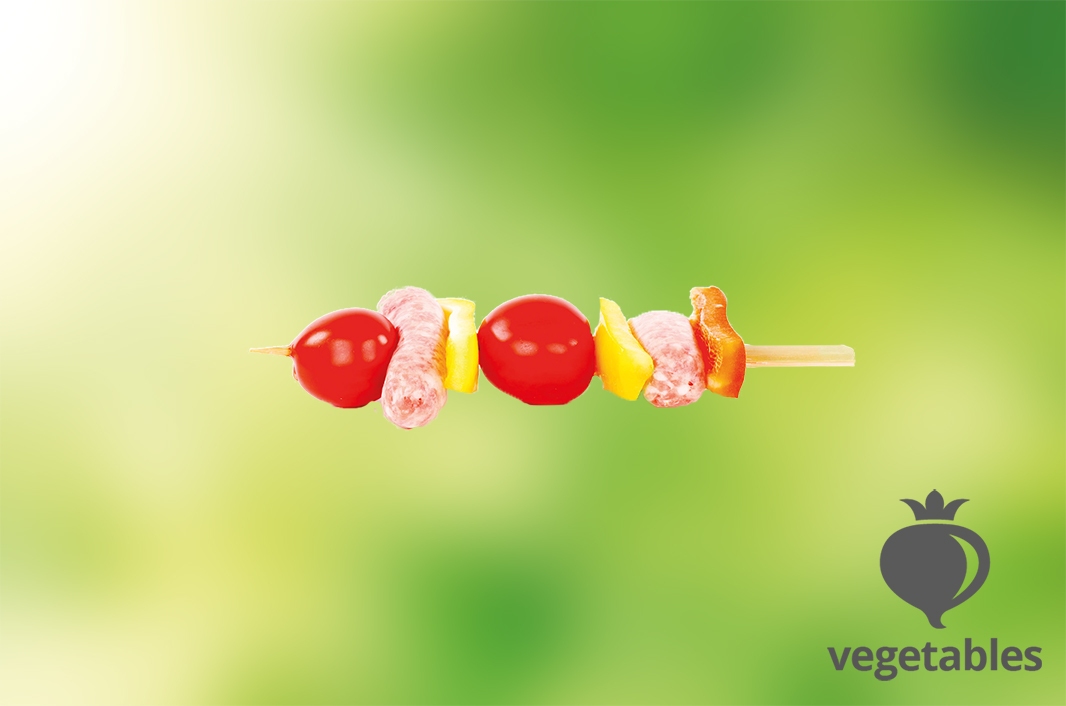 brochette met groenten