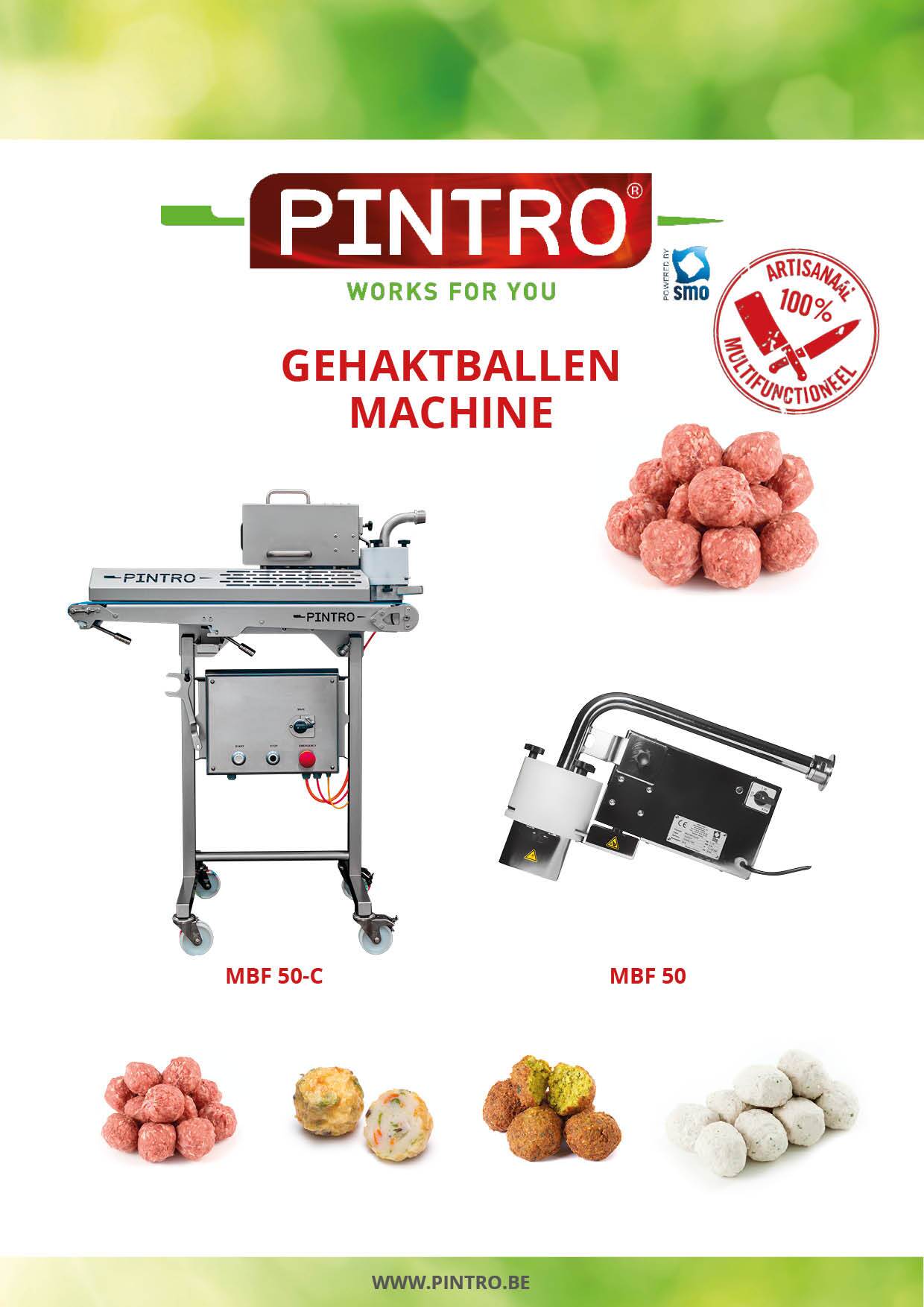 Folder gehaktballen vormers PINTRO MBF NL