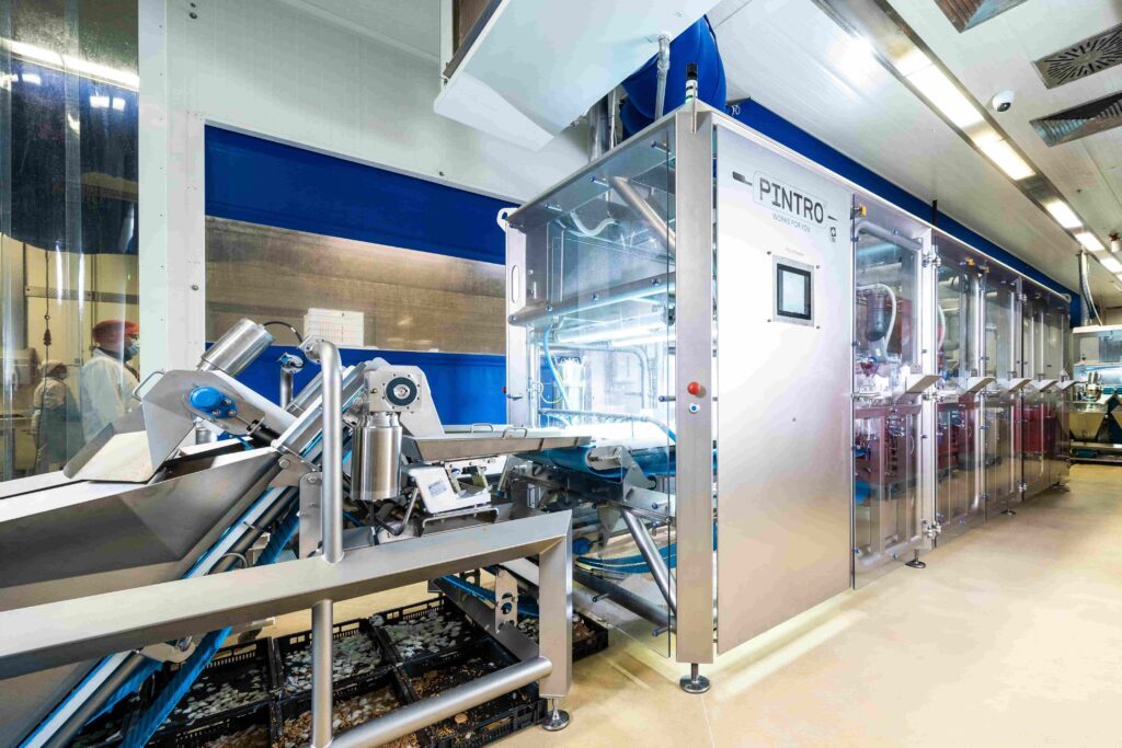 PINTRO Pick and Skewer brochette machine automatisation PINTRO Pick and Skewer brochette machine automatisation